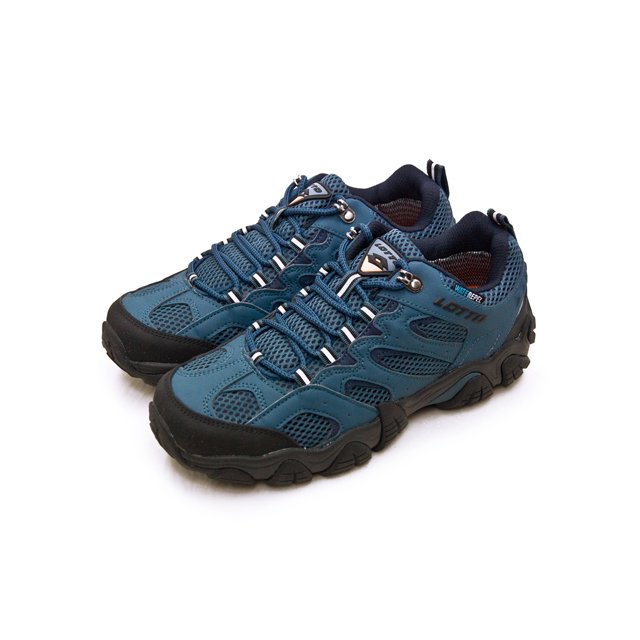 【LOTTO】專業多功能防水戶外踏青健行登山鞋 REX ULTRA系列 藍黑 3586 男