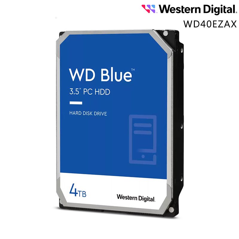 WD 威騰 藍標 4TB 3.5吋 桌上型硬碟 5400轉 256MB WD40EZAX