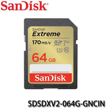 【MR3C】含稅 SanDisk Extreme SD 64G 64GB UHS-I U3 V30 170MB/s 記憶卡