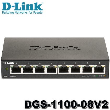 【MR3C】含稅 D-Link DGS-1100-08V2 Layer 2 Gigabit 簡易網管型 交換器