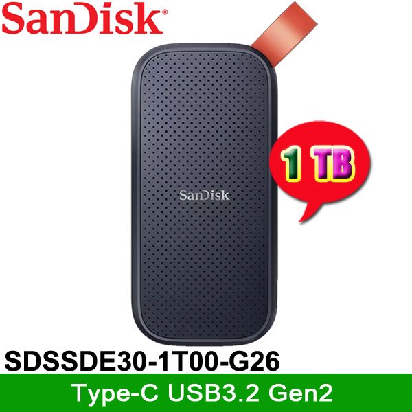 【MR3C】含稅公司貨 SanDisk 1TB 1T E30 Portable 外接式 SSD 固態硬碟 行動硬碟