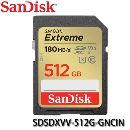 【MR3C】含稅公司貨 SanDisk Extreme SD 512G 512GB UHS-I U3 V30 180MB/s