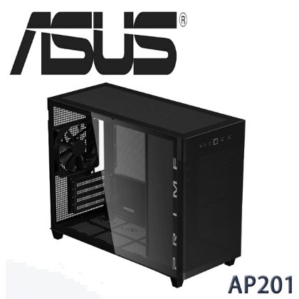 【MR3C】限量 含稅 ASUS 華碩 Prime AP201 黑色 鋼化玻璃透側 Micro-ATX 電腦機殼