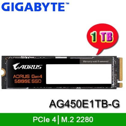 【MR3C】含稅 Gigabyte AORUS Gen4 5000E 1TB M.2 PCIe NVMe SSD固態硬碟