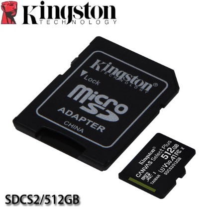 【MR3C】含稅 金士頓 Canvas Select Plus Micro SD 512GB 記憶卡 100MB/s