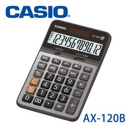 【MR3C】含稅附發票【公司貨附保卡】CASIO卡西歐 AX-120B 12位元商用型計算機 黑灰色