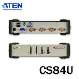 【MR3C】含稅 ATEN 宏正 CS-84U CS84U 4埠 USB+PS2 雙介面 KVM 多電腦切換器 含線