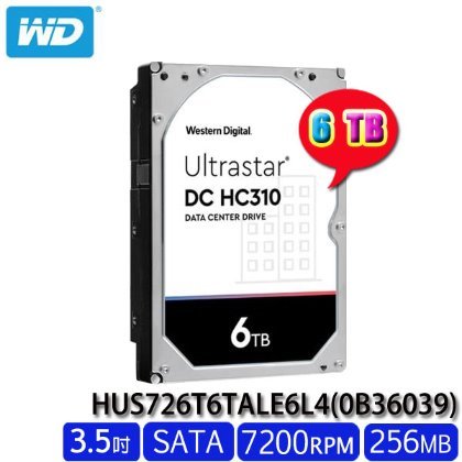 【MR3C】含稅台灣公司貨 WD 6TB HUS726T6TALE6L4 Ultrastar DC HC310 企業級硬碟