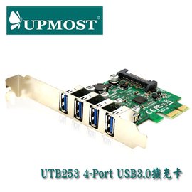 【MR3C】含稅附發票 UPMOST 登昌恆 Uptech UTB253 PCI-E 4-Port USB3.0擴充卡