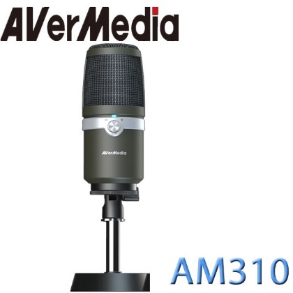 【MR3C】含稅 AverMedia 圓剛 AM310 高音質 USB麥克風 黑色 適用:直播.演唱