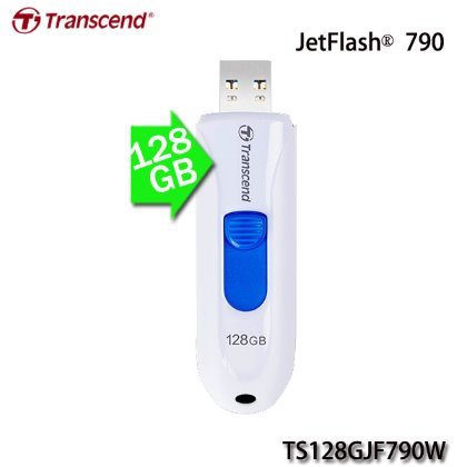 【MR3C】含稅 Transcend 創見 JetFlash 790 128GB USB3.1 隨身碟 JF790 黑白