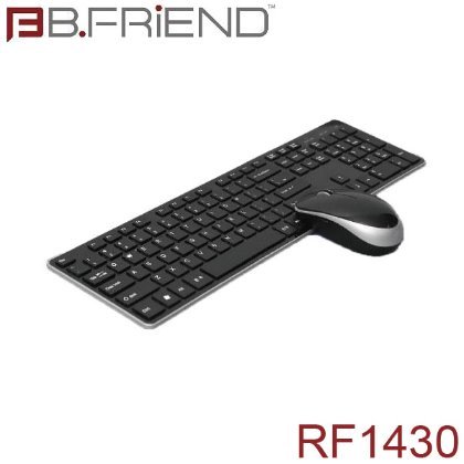 【MR3C】含稅附發票 黑色 B.FRIEND RF1430 2.4G 無線鍵盤滑鼠組