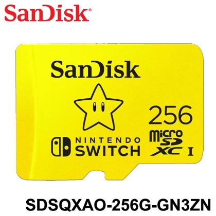 【MR3C】含稅 台灣公司貨 SanDisk 256GB 任天堂 Switch 專用記憶卡 Micro SD 256G