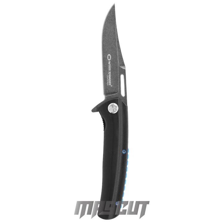 宏均-WITHARMOUR KNIVES WA-078BK /D2鋼 .石洗 .G10 .CNC 研磨 -折刀 / AN-WA WA-078BK