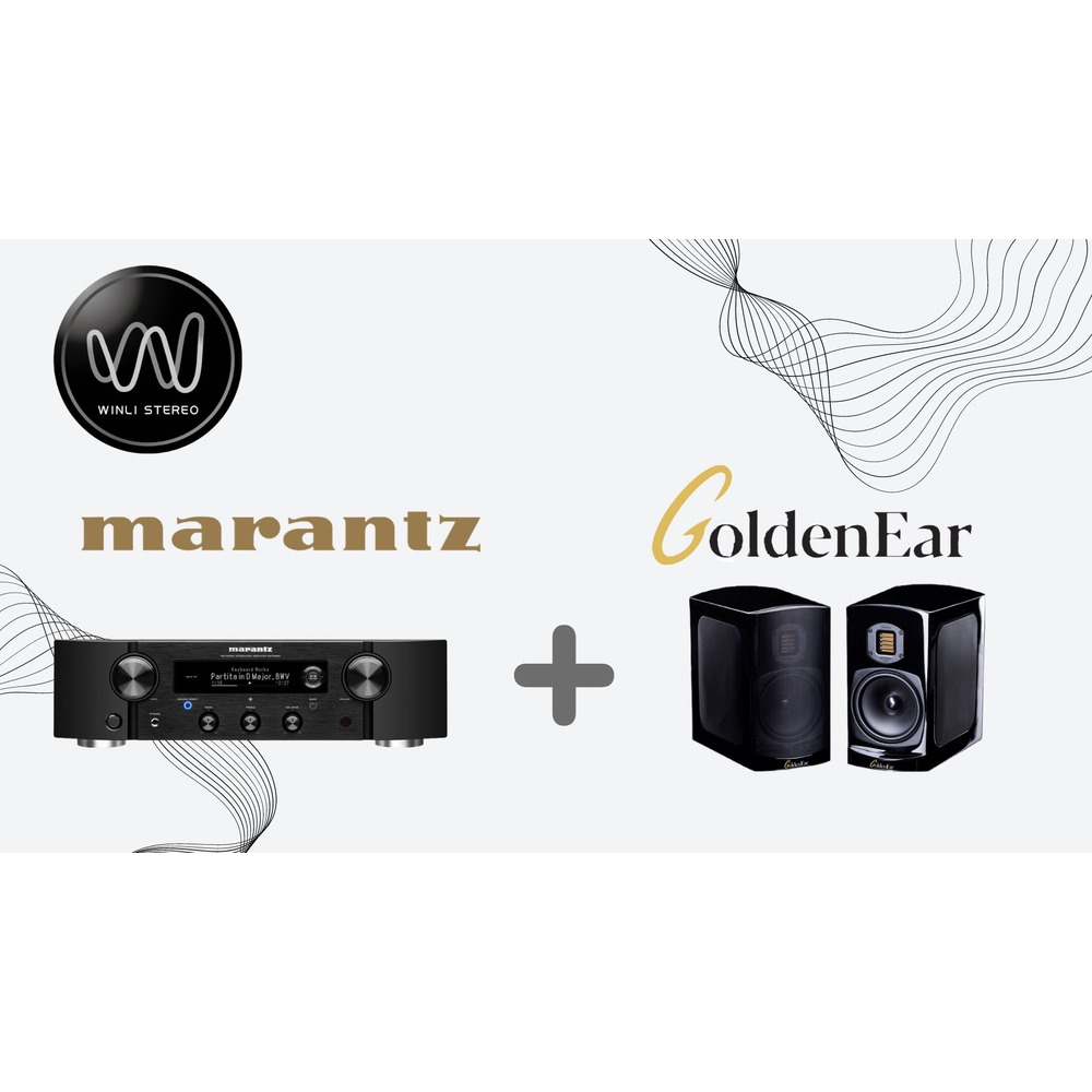 組合音響 GoldenEar BRX書架式喇叭+Marantz PM7000N 網路串流擴大機擴大機 外加贈送Audioquest NRG-Y3 電源線 2m