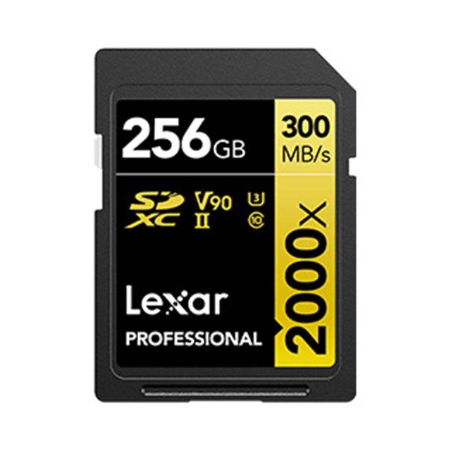 Lexar 雷克沙 Professional 2000x SDXC UHS - II 256G記憶卡 GOLD 系列