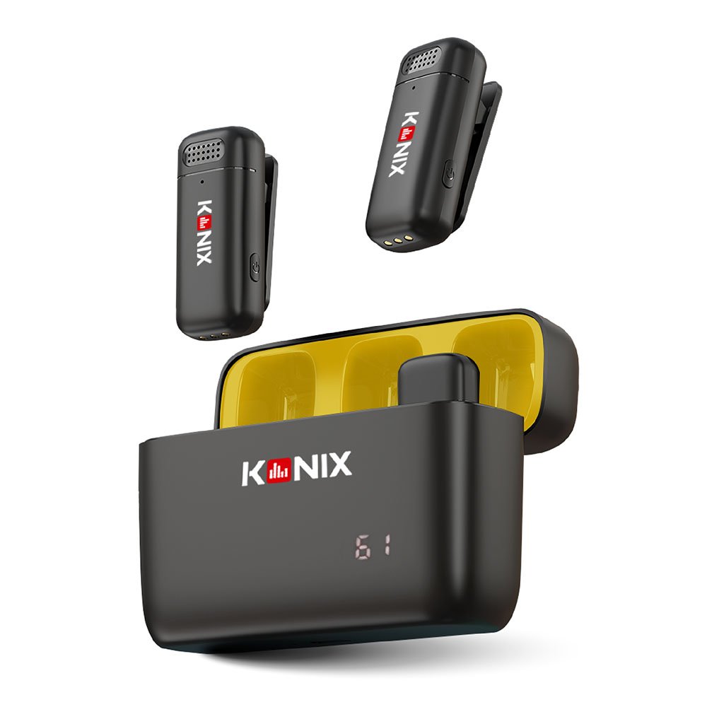 【KONIX】G2無線麥克風(手機麥克風/領夾式/一對二無線麥克風/隨身充電盒/安卓蘋果雙規格)