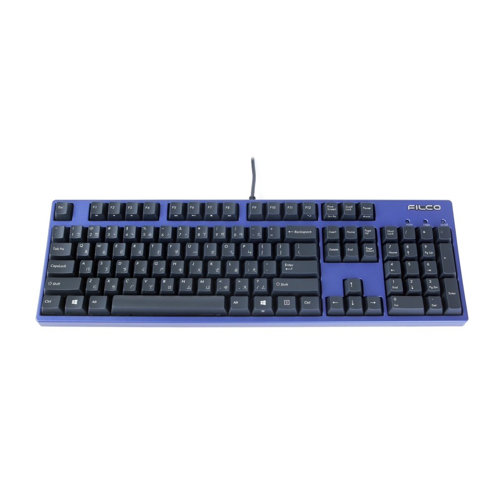 FILCO Majestouch 3 100% 藍蓋 正印 靜音紅軸 104鍵機械式鍵盤，PBT材質鍵帽，櫻桃MX軸