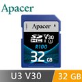 Apacer宇瞻 32GB SDHC U3 V30 記憶卡(100MB/s)