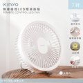 【KINYO】充插兩用7吋USB風扇壁DC扇掛扇循環扇(UF-7065)遙控/LED/易拆洗- 冰雪白