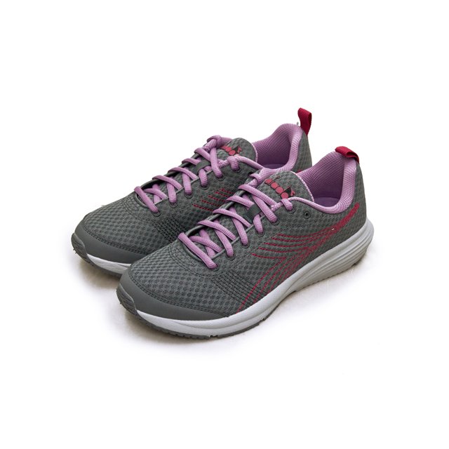 【DIADORA】迪亞多那 輕量休閒慢跑鞋 FLAMINGO 6 W系列 灰紫紅 176874-C9630 女
