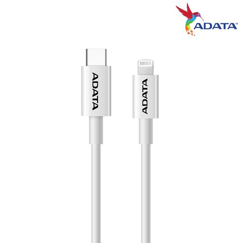 ADATA 威剛 MFI認證 USB-C to Lightning 30W 1M 快充充電線 傳輸線 白色 /紐頓e世界