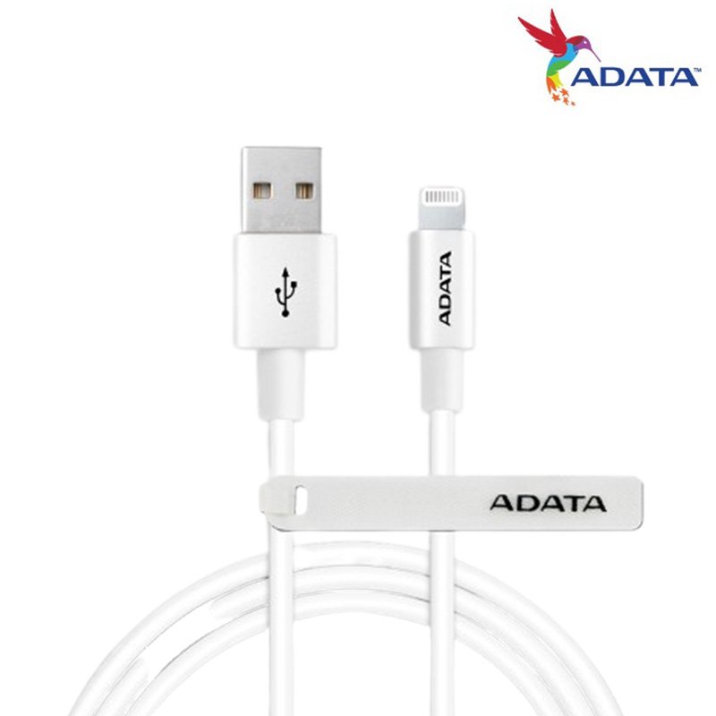 ADATA 威剛 MFI認證 USB to Lightning 1M 快充充電線 傳輸線 白色