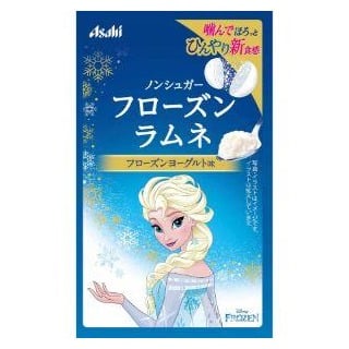 +東瀛go+(短效特價) Disney 公主 冰雪奇緣 Asahi 朝日 冰雪優格風味糖 FROZEN 優格味 硬糖 日本原裝