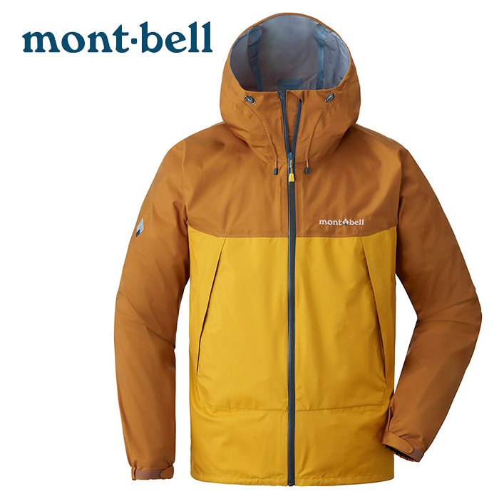 【mont-bell 日本】Thunder Pass 防水透氣風雨衣 防水外套 男 蜜黃/橘 (1128635)