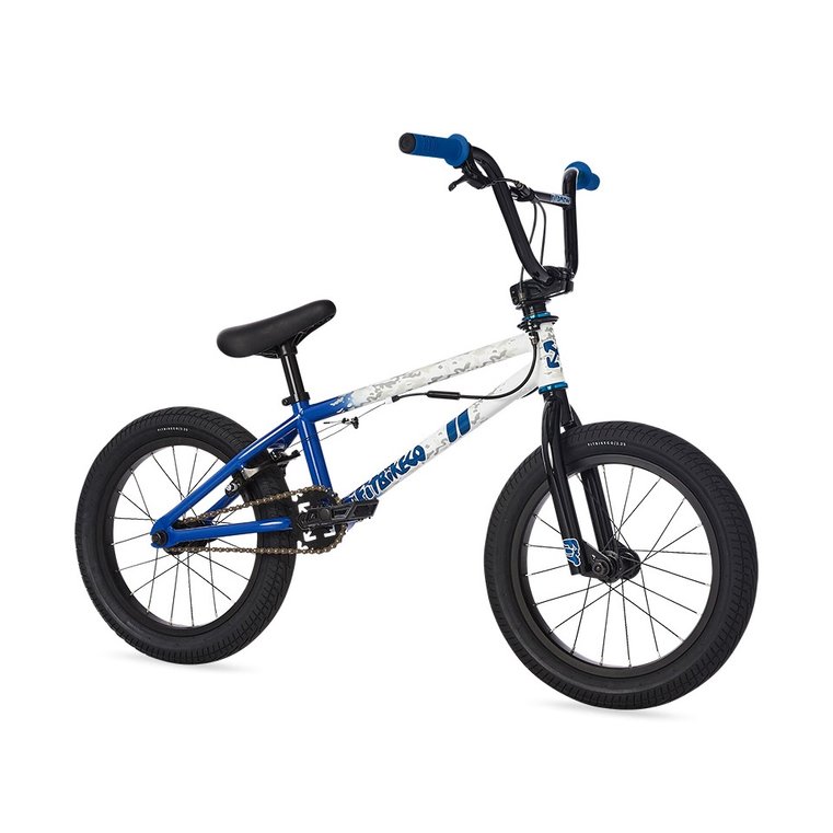 BMX 極限單車 特技單車 美國BMX龍頭品牌 FITBIKECO. MISFIT 16吋BMX 藍白雙色烤漆 旋轉器版本
