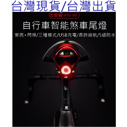 飛馬單車，加雪龍GACIRON W10-BS自行車後燈，附剎車燈功能，一般模式+光感應功能，座弓，座管安裝座IPX5防水