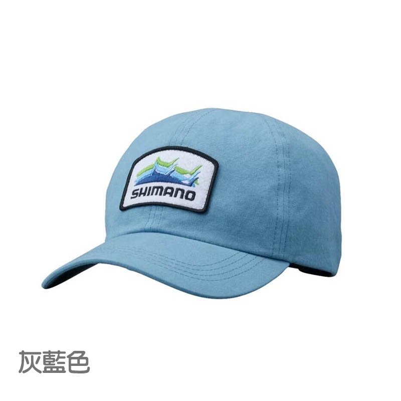 ◎百有釣具◎SHIMANO 新品CA-014W 刺繡徽章釣魚帽 灰藍色、卡其綠、米色、棕色