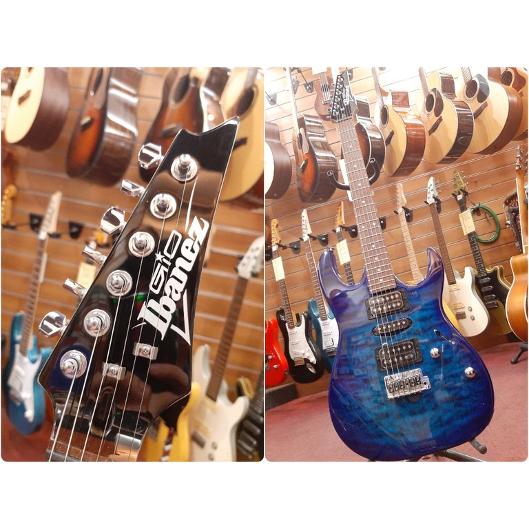 ♪♪學友樂器音響♪♪ Ibanez GRX70QA 電吉他 雙單雙 小搖座 雲狀楓木 透明藍