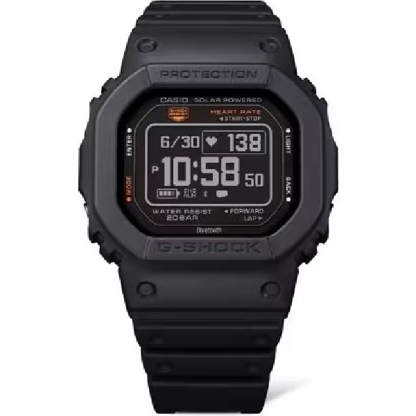 CASIO卡西歐5600 系列DW-H5600-1追蹤睡眠 血氧儀 多功能運動方形潮流腕錶 經典黑 44.5mm