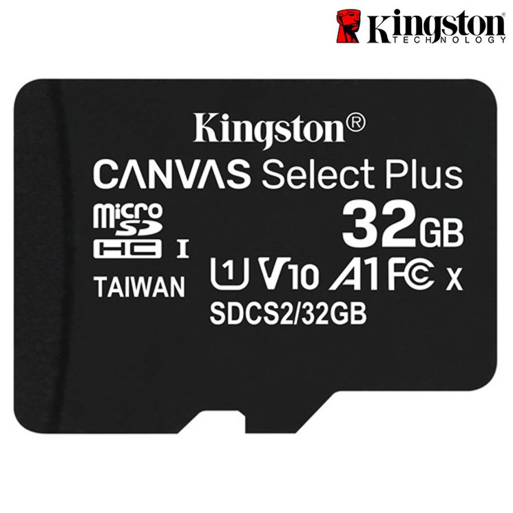 Kingston 金士頓 Canvas Select Plus microSDHC 32GB 記憶卡 含SD轉接卡(SDCS2/32GB)