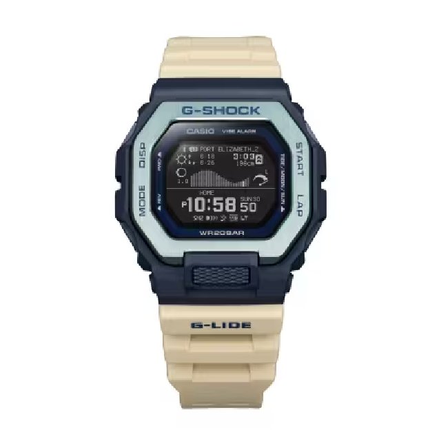 CASIO卡西歐GBX-100 系列 GBX-100TT-2 潮汐衝浪懷舊單色藍芽智能電子腕錶 46mm
