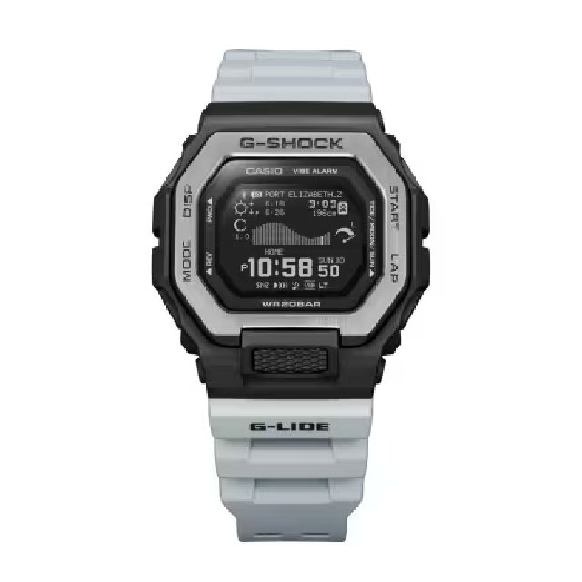 CASIO卡西歐GBX-100 系列 GBX-100TT-8 潮汐衝浪懷舊單色藍芽智能電子腕錶 灰黑色 46mm