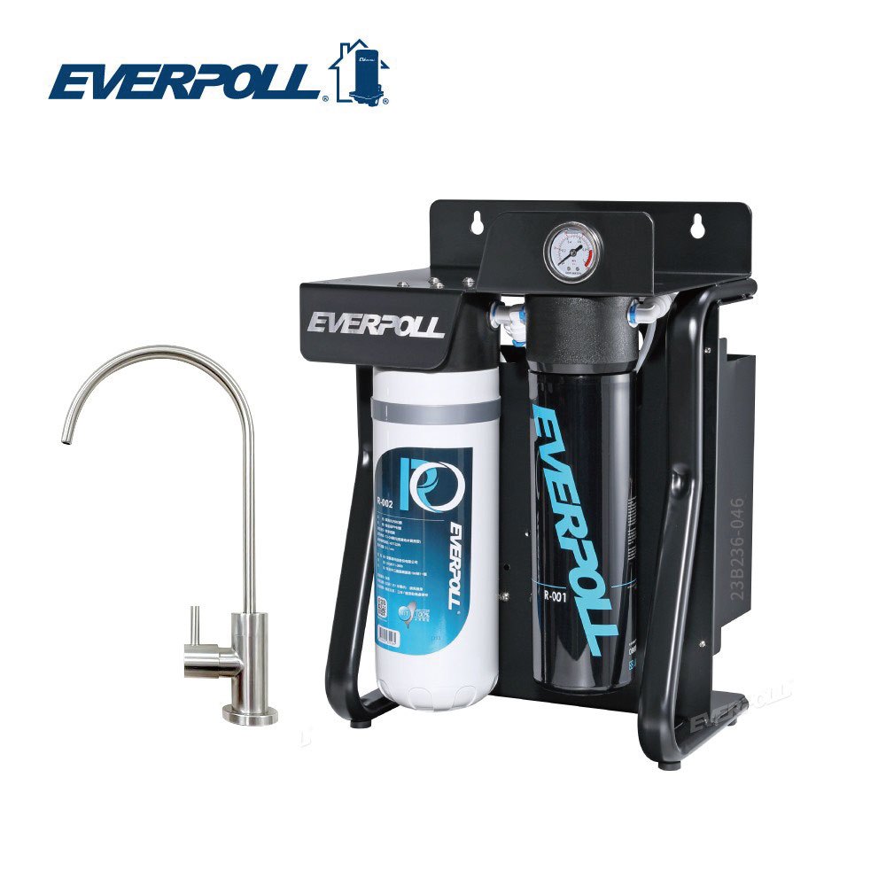 EVERPOLL RO-900直出式極淨純水設備(RO900) 搭配AE120不鏽鋼淨水龍頭 大大淨水