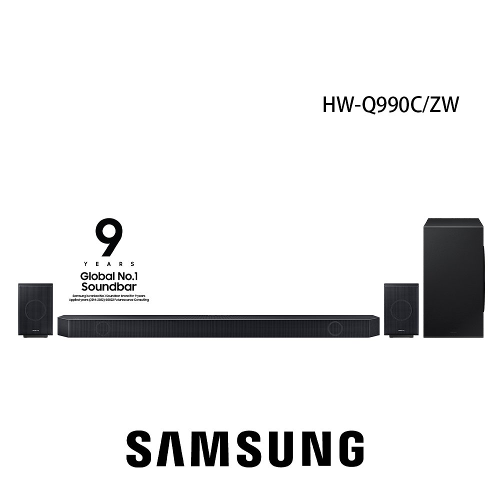 贈8K HDMI線 SAMSUNG 三星 HW-Q990C/ZW 聲霸 11.1.4 Ch Soundbar 無線杜比全景聲 (Dolby Atmos) 公司貨