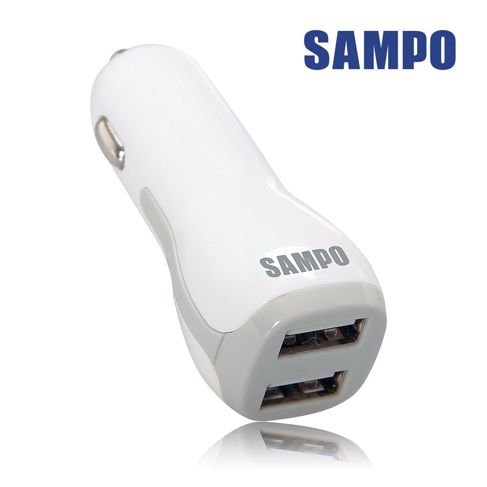 【SAMPO 聲寶】雙USB 2.1A USB車充(車用充電器/USB充電器 DQ-U1401CL)