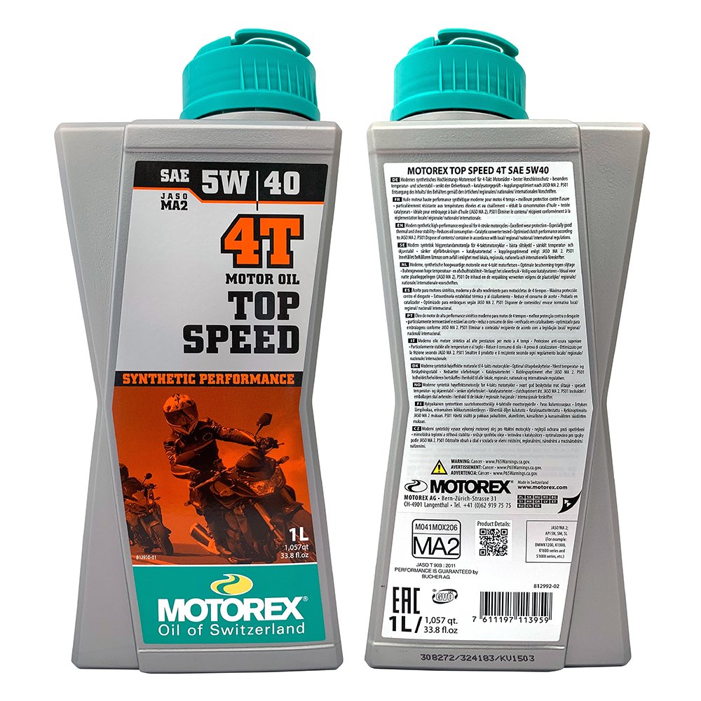 【車百購】 MOTOREX TOP SPEED 4T 5W40 機車機油 合成機油 摩托車機油