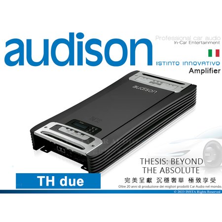 音仕達汽車音響 AUDISON 義大利 TH due 二聲道擴大機(内建電子分音)500Wx2 2聲道擴大器
