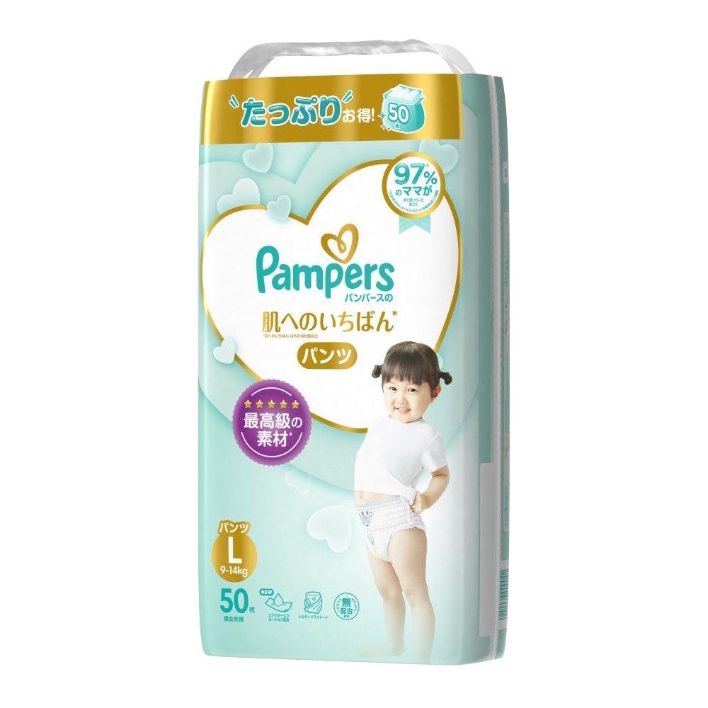 【易油網】幫寶適 Pampers 日本境內 一級幫尿布【增量褲型】L 50片*3包/箱