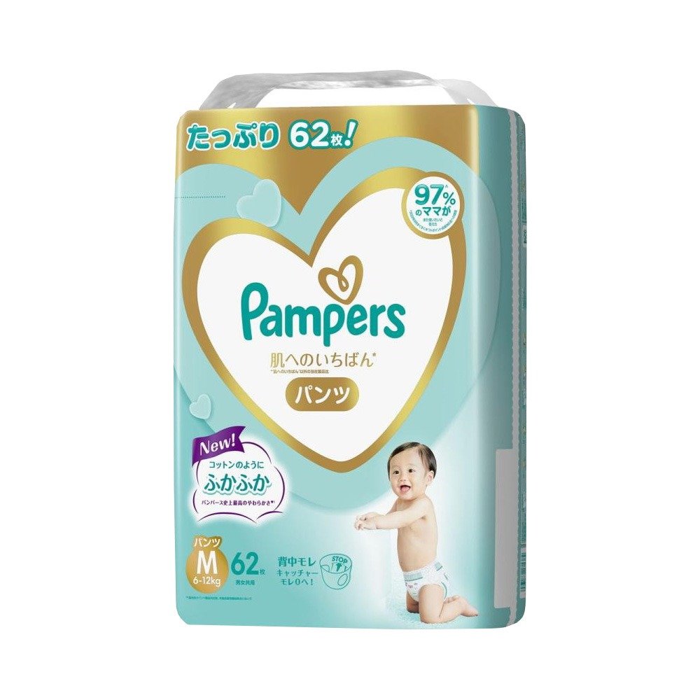 【易油網】幫寶適 Pampers 日本境內 一級幫尿布【特柔黏貼】M 64片*3包/箱