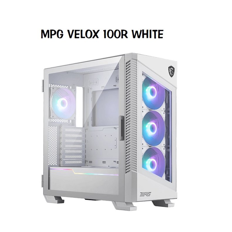 米特3C數位–MSI 微星 MPG VELOX 100R WHITE 玻璃透側 ATX電腦機殼/白