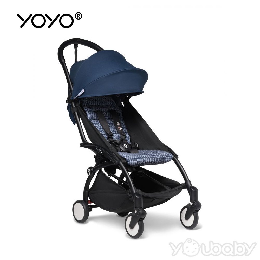 Stokke® YOYO® 輕量型嬰兒推車 YOY 6+ 推車組合【法航藍】(含車架) /嬰兒推車
