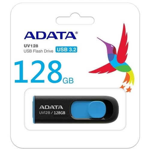 ADATA 威剛 128GB 隨身碟 128G UV128 128GB USB 3.2 Gen1 隨身碟 藍色X1