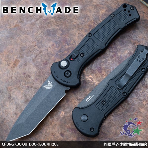 【詮國】Benchmade CLAYMORE 黑柄折刀 / Tanto 全刃彈簧刀 / 9071BK
