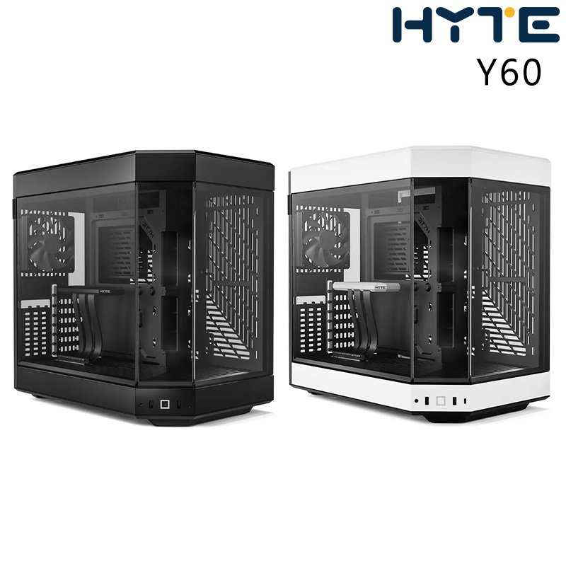 HYTE Y60 全景式 玻璃透側 TYPE-C M-ATX 電腦機殼 黑色 白色 /紐頓e世界