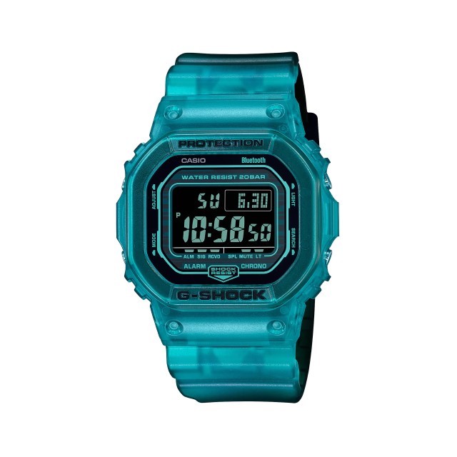 【CASIO G-SHOCK】經典5600半透明方形數位運動腕錶-透綠色/DW-B5600G-2/台灣總代理公司貨享一年保固